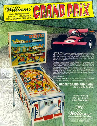 Flipper Grand prix chez Alda.fr